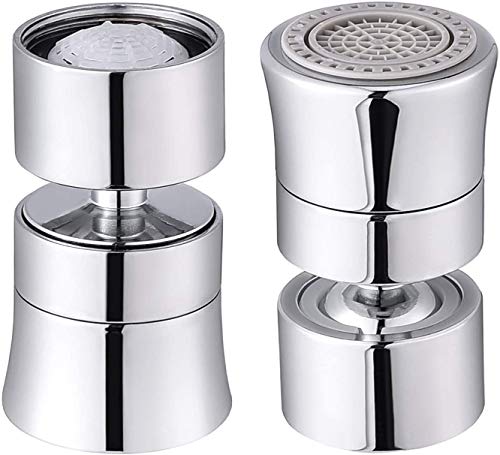 360 Grad Wasserhahn Strahlregler Aufsatz M24/M22 Wassersparer für Wasserhahn-Luftsprudler, Wassersparender Siebstrahlregler für Bad Küchenarmatur Düse Filter Adapter Cover