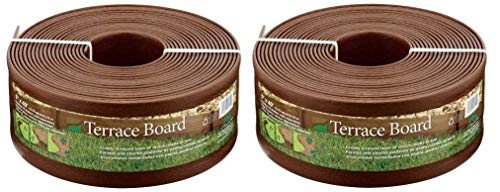 Master Mark Plastics 95340 Terrace Board Landscape Edging Coil, 5-inch x 40-Foot, Brown (Pack of 2)