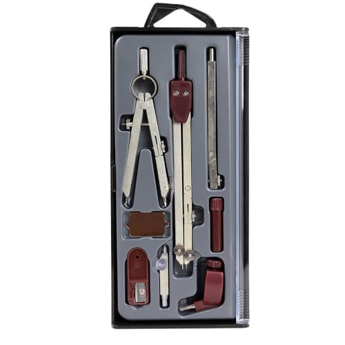 Image of Isomars Professional Technical Drawing Drafting Compass Set of 8