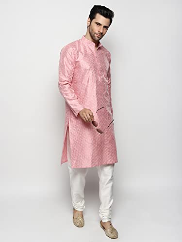 Image of Uri and MacKenzie Embroidery Silk Men's Kurta Pyjama Set