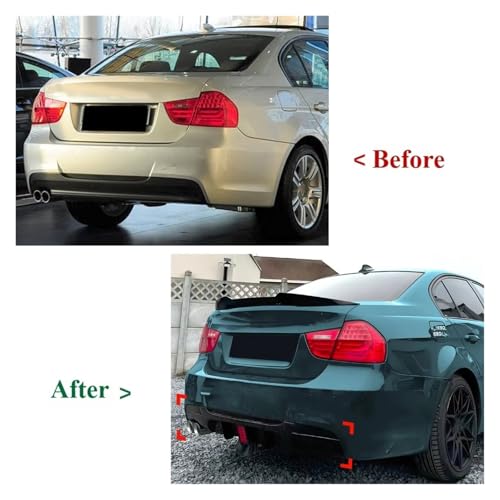 Aileron pare-chocs arrière BMW E90 E91 tuning esthétique noir - 2