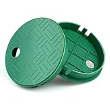 Dayker 2PCS Sprinkler Valve Box Cover, Plastic Valve Round Box Lid, ID 5.5' OD 6' Outdoor Lawn Water Sprinkler Irrigation System, Cover for Garden Park Campus Greenhouse Farm