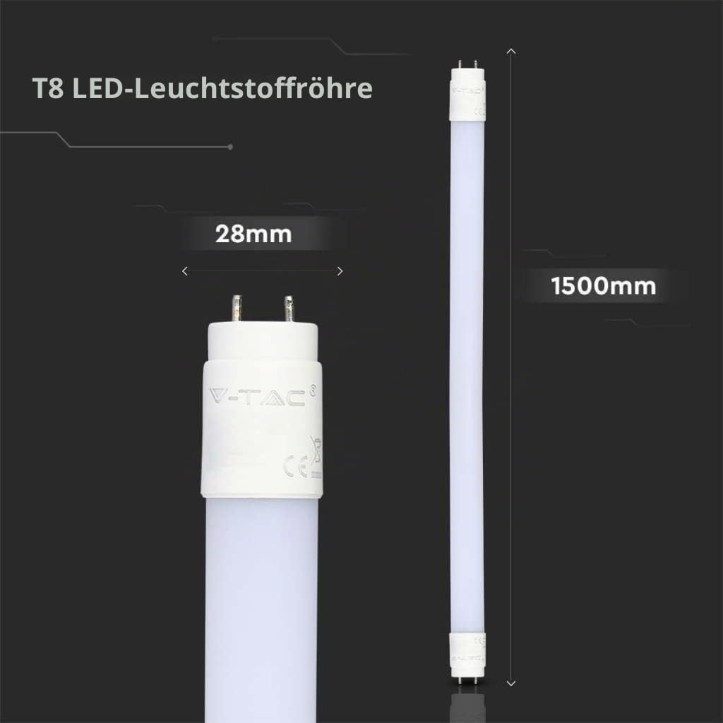 SET - LED Röhre 150cm, neutralweiß (4000 K), 2100 Lumen, T8, G13-20W (ersetzt 58W), inklusive Starter, LED-TUBE Leuchtstoffröhre Neonröhre Leuchte Röhrenlampe, 5-er Pack