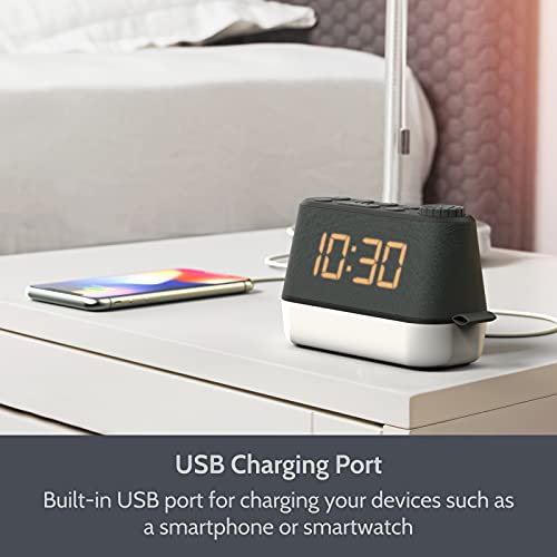 Alarm Clocks Bedside, Radio Alarm Clock, Night Light, FM Radio, Dual Alarm Clocks for Bedroom, USB Charging Port, Dimmable, LED Display, Relaxation Sounds, Sleep Aid, Mains Powered Battery Backup Alarm Clocks Bedside, Radio Alarm Clock, Night Light, FM Radio, Dual Alarm Clocks for Bedroom, USB Charging Port, Dimmable, LED Display, Relaxation Sounds, Sleep Aid, Mains Powered Battery Backup