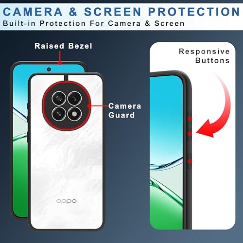 Image of CEDO Backcover for Oppo F29 Pro (5G) | Camera Protection Bump Shockproof Edge | Ultra Hybrid Transparent Acrylic Clear TPU+PC Hard Backcase Cover (Black)
