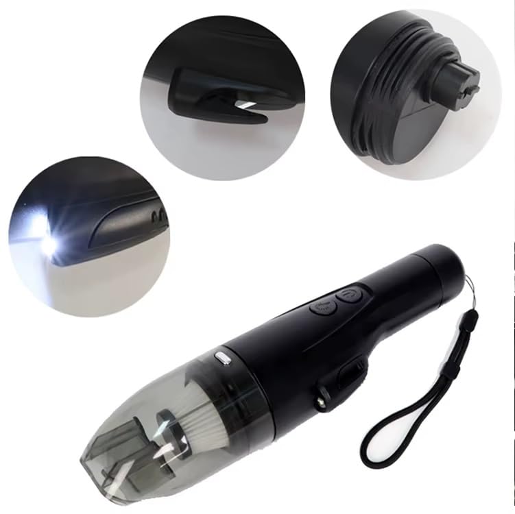 Image of Portable Wireless Vacuum Cleaner with Blower & Suction | 2 Modes | Handheld Lightweight for Car | Home | Office | Foldable Design (4 in 1 Black Suction 5000pa)