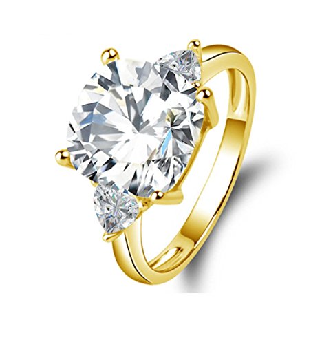 Bague alliance 3.5 CT Sona or jaune 10K : l'éclat du diamant sans les inconvénients
