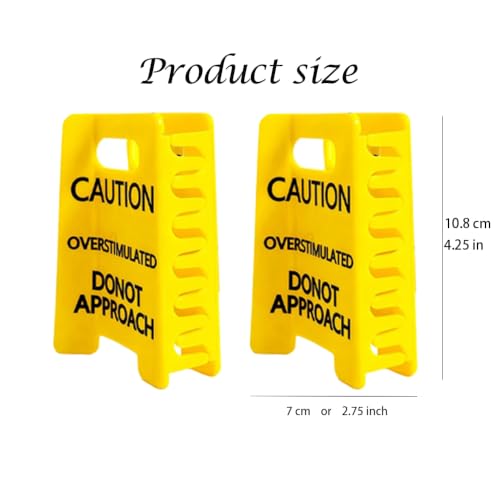 2 Packs Funny Excessive Stimulation Warning Symbol Novelty Hair Clip Claw image 5