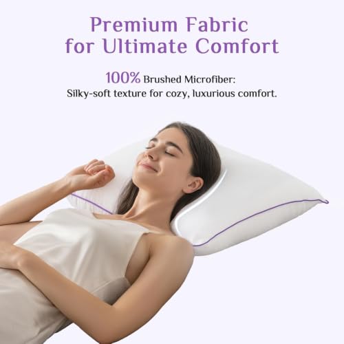 Image of JOLLYVOGUE Euro Size Pillows Set of 2, 26'' x 26'' Cooling Bed Throw Pillows with Oeko-Tex Certified Soft Down Alternative Fill, Luxury Hotel Quality for Bed, Couch, and Sofa