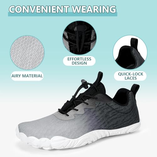 Image of Hike Barefoot Shoes Women Men Footwear, Wide Toe Box Water Shoes, Quick-Dry Zero Drop Comfortable & Non-Slip Pro Barefoot Beach Swim Minimalist Grounding Shoe for Walking Hiking