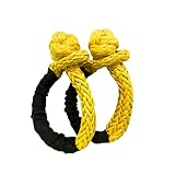 Synthetic Soft Shackle (55,000 LBS Breaking Strength) with Extra Sleeves Road Recovery Rope for Off