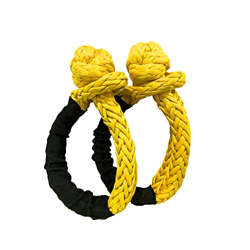 Synthetic Soft Shackle (55,000 Lbs Breaking Strength) With Extra Sleeves Road Recovery Rope For Off Road Towing Sailing Atv Suv #TOP5
