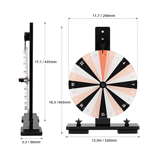 Ygebet Heavy Duty Acrylic Spin The Wheel With Stand - 11.7 Inch Prize Wheel Spinner, Dry Erase Editable Spinning Prize Wheel 24 Slots (Light Pink) #TOP1
