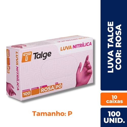 TALGE, Luva Nitrílica P Talge Sem Pó Rosa Caixa Fechada Com 1000 Un.