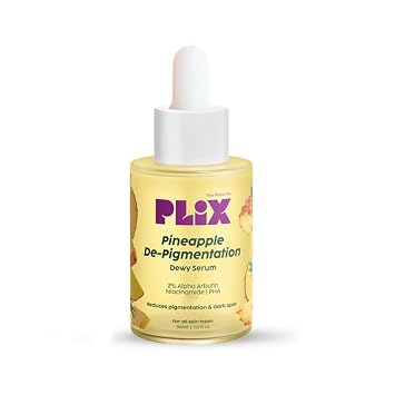 Sheltr 2% Alpha Arbutin Pineapple De-Pigmentation Dewy Face Serum for Pigmentation & Dark Spots Removal for Unisex with 10% Niacinamide, 5% PHA for All Skin, 30ml Pack of 1