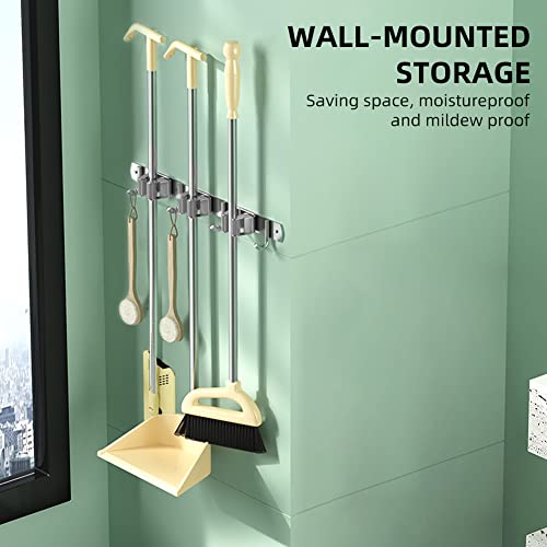 Mingzhe pcs suporte de vassoura montagem em parede aço inoxidável suporte de esfregão suporte de vas