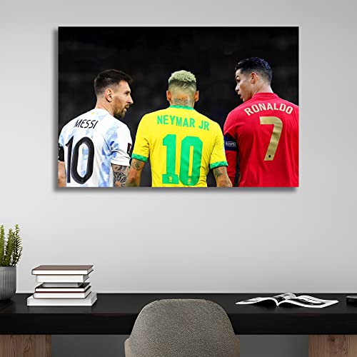 Soccer Sports Super Star Poster Picture Canvas Wall Art Print Modern Home Room Art Decor (16"x24",UnFramed) by CAMAQUI - Used condition - Image 5