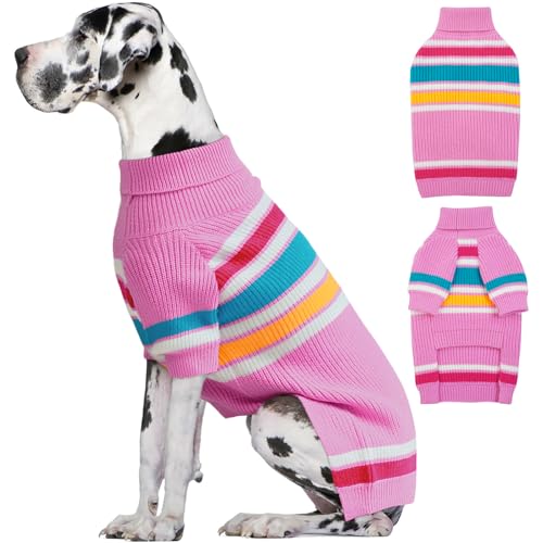 IECOii Hundepullover in Extragröße, XXXXL Hundepullover für extra große Rassen,gestrickter Hundepullover für große Hunde Jungen Mädchen,Hunde Outfits für kaltes Wetter für Dobermann,Deutsche Dogge,4XL