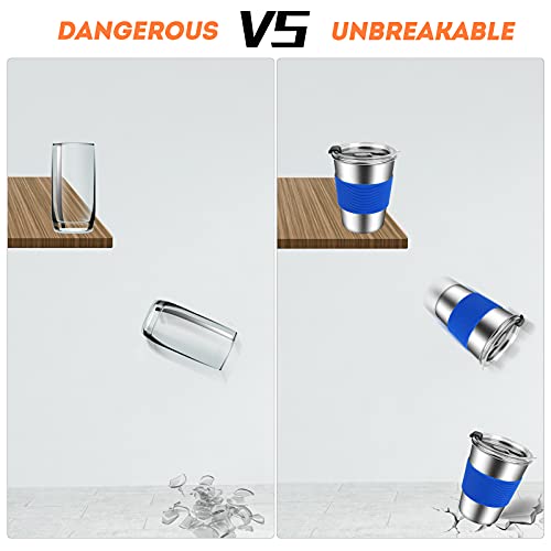 Vermida Kids Cups with Straws and Lids, 5 Pack 12oz Spill Proof Toddlers Straws Tumbler with Lids, Stainless Steel Sippy Cups with Lids for School, Outdoor - Thumbnail 6
