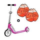  HUDORA Little BigWheel® Scooter Magenta mit Pop Up Aufstellern Tretroller Kickroller Roller Cityroller