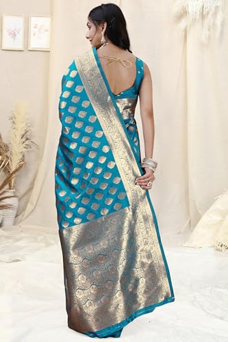 Image of MIRCHI FASHION Women Saree | Banarasi Silk Woven Design Daily Regular Use Sari with Blouse