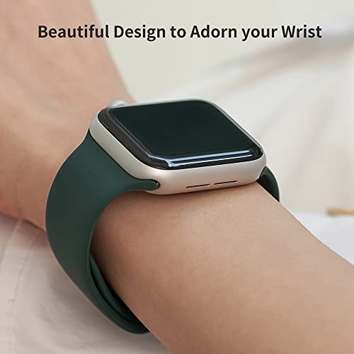 Sinjimoru Silicone Apple Watch Band, Compatible with Apple Watch 38mm, 40mm, 41mm, 42mm, 44mm, 45mm, 49mm, for Men with Large Wrists, White by Sinjimoru - Used condition - Image 7