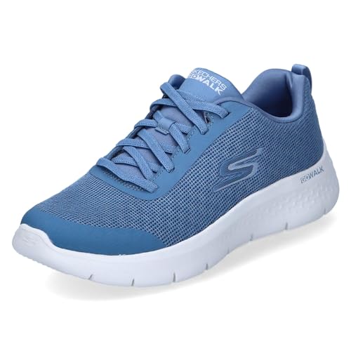 Skechers Women's GO Walk Flex Viva, Blue Textile Trim, 6.5