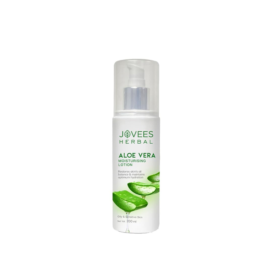 Jovees Herbal Aloe Vera Moisturising Lotion |With Sandal And Peach Extract |Nousishes, Heals and Hydrates Skin | For Oily And Sensitive Skin | Alcohol And Paraben Free |, 200ml-image-14