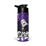 Silver Buffalo Disney Nightmare Before Christmas Jack Scary Face Stainless Steel Water Bottle, 25-Ounces, Multicolor (NB9389ST)