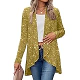 Blazer Lentejuelas Mujer Americana Lentejuelas Mujer Brillo Cárdigan Larga Fiesta Ropa Blusa Verano 2#Oro M