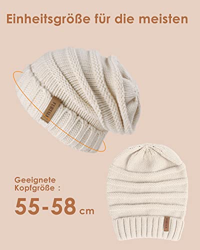 Beanie Furtalk Gestrickte Wintermütze Unisex in Einheitsgröße