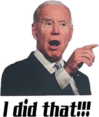 100Pcs Biden I Did That Stickers, 3inch Joe Biden Funny Sticker, That s All Me I Did That Decal Humor Funny (B, Diamond Reflective Waterproof Sticker)