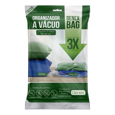 Kit 5 Sacos À Vácuo Organizadores 3 Menor + 2 Médio + Bomba
