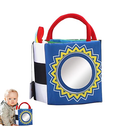 Livros de bebê de pano | Livro de pano macio de alto contraste dobrável para educação infantil,Brinq