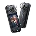 For Insta360 X5 回転式光学強化ガラス保護ミラー レンズガード 9H硬度 強化ガラスレンズ 保護フィルム YCJDP 3D曲面対応 高透過率 落下防止、耐摩耗性 、防曇性、耐水性 落下防止 撥水撥油 気泡防止 指紋防止 飛散防止処理 インスタ360 X5 用 カメラレンズ保護フィルム