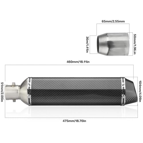 Échappement course moto 470mm pour transformer vos sorties quotidiennes