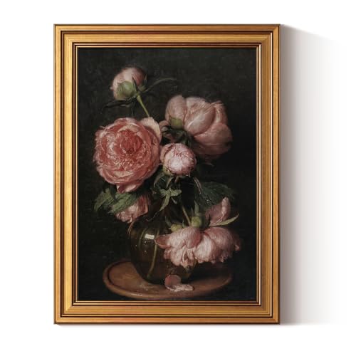 ARPEOTCY Leinwand Bilder mit Rahmen, Klein Vintage Wanddeko, Wandbilder Wohnzimmer Schlafzimmer Badezimmer Küche, Bauernhaus Zimmer Deko Aesthetic, Barockes Rosen kunstdrucke Painting, 40x30cm ARPEOTCY Leinwand Bilder mit Rahmen, Klein Vintage Wanddeko, Wandbilder Wohnzimmer Schlafzimmer Badezimmer Küche, Bauernhaus Zimmer Deko Aesthetic, Barockes Rosen kunstdrucke Painting, 40x30cm