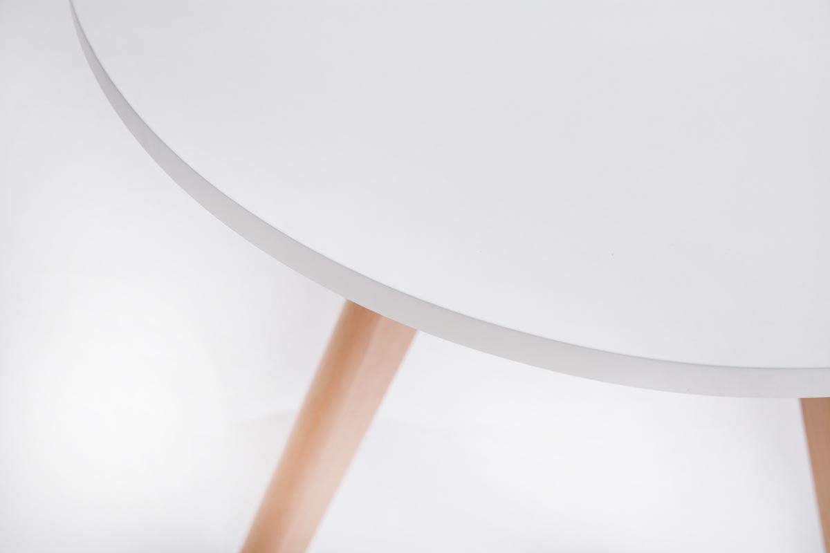 CLP Table d'appoint Eirik, Ronde, Bois, 60x60 cm, Design, Hauteur ca. 40 cm, Couleur:Nature