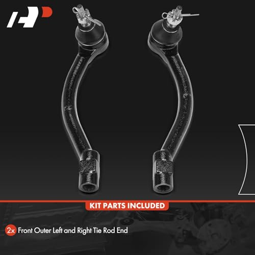 A-Premium 2 x Front Outer Tie Rod Ends, Compatible with Hyundai Elantra 2011-2016, Elantra GT 2013-2017, Elantra Coupe 2013-2014, Veloster 2012-2017 & Kia Soul 2014-2019, Soul EV 2015-2019 by A-Premium - Used condition - Image 3