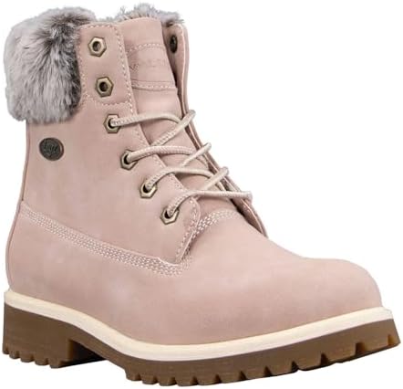 Lugz Women's Convoy Faux Fur Classic 6-inch Chukka Boot, Soft Pink/Bone/Gum, 6 M US | Image 1