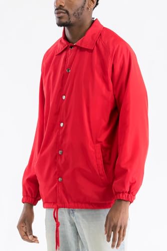 Image of WEIV GEAR Men's Full Zip Hooded Lightweight Windbreaker Anorak Jacket