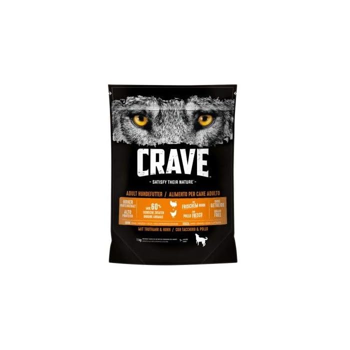 Buy Crave Adult Turkey & Chicken Dry Dog Food 5 x 1kg Premium Dry Food