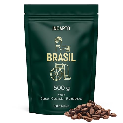 Incapto Café en Grano de Especialidad 500g | Origen Brasil | 100% Arábica | Specialty Coffee 84 puntos SCA | Tueste Natural y Artesanal | Finca Minas Gerais, Fazendas