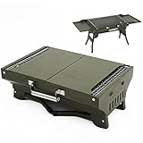 Tragbar und kompakt: Faltbares Kofferdesign, einfach zu tragen. Grill für Camping, Picknick, Garten oder Strand. Geeignet für Gruppen von 3-5 Personen.