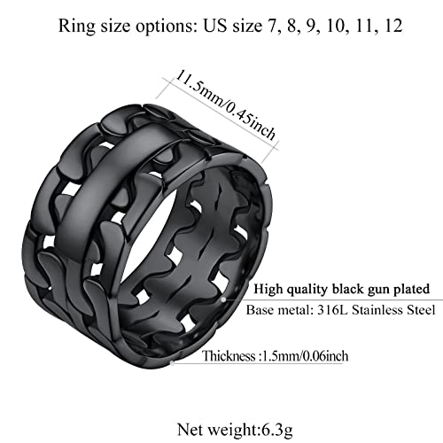 Bague acier inoxydable FindChic anti-noircissement anneau mixte 62 - 5
