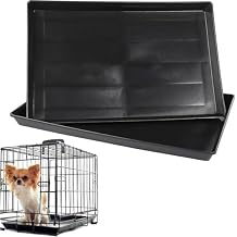 Beavorty 2Pcs Bird Cage Tray 17.32X11.22X1.18In Replacement Small Dog Crate Tray Bunny Cage Bottom Odor Resistant Easy Clean Plastic Crate