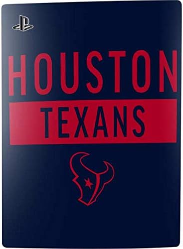 Vista 18 de Skinit Calcomanía para juegos compatible con PS5 Bundle – Diseño de logotipo grande con licencia oficial de los Houston Texans de la NFL Azul