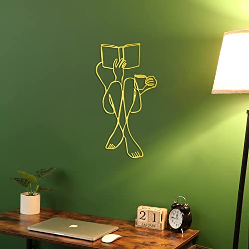Jieyuejewelry Gold Wall Decor,Woman's Body Shape Abstract Wall Art Minimalist Wall Art, Abstract Wall Sculptures Bathroom Wall Art Dining Room Wall Decor Art Decor Line Drawing Metal Wall #TOP2
