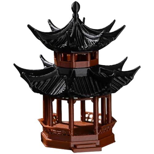 Lamppdcor Mini statua di pagoda giapponese - 1.8x1.8x2, 1 pollici di arredamento da giardino per bonsai, accessori per paesaggi in miniatura fai -da -te