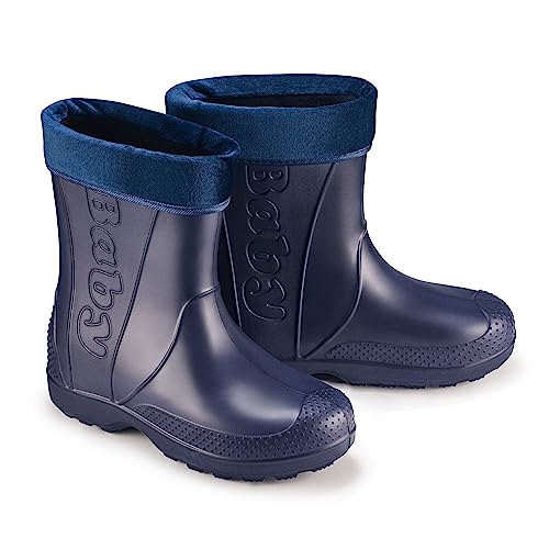 ESTRO Botas de Agua Niños - Botas de Agua Niña Botas de Goma Niño Botas de Lluvia Niña Botas Lluvia Niño CB01 (34/35 EU, F81 Azul Oscuro)